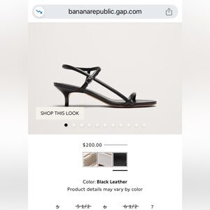 💄Banana Republic TERZO LEATHER KITTEN-HEEL SANDALS US 10